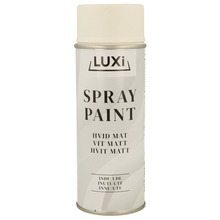 Spraymaling hvit matt 400 ml - Luxi